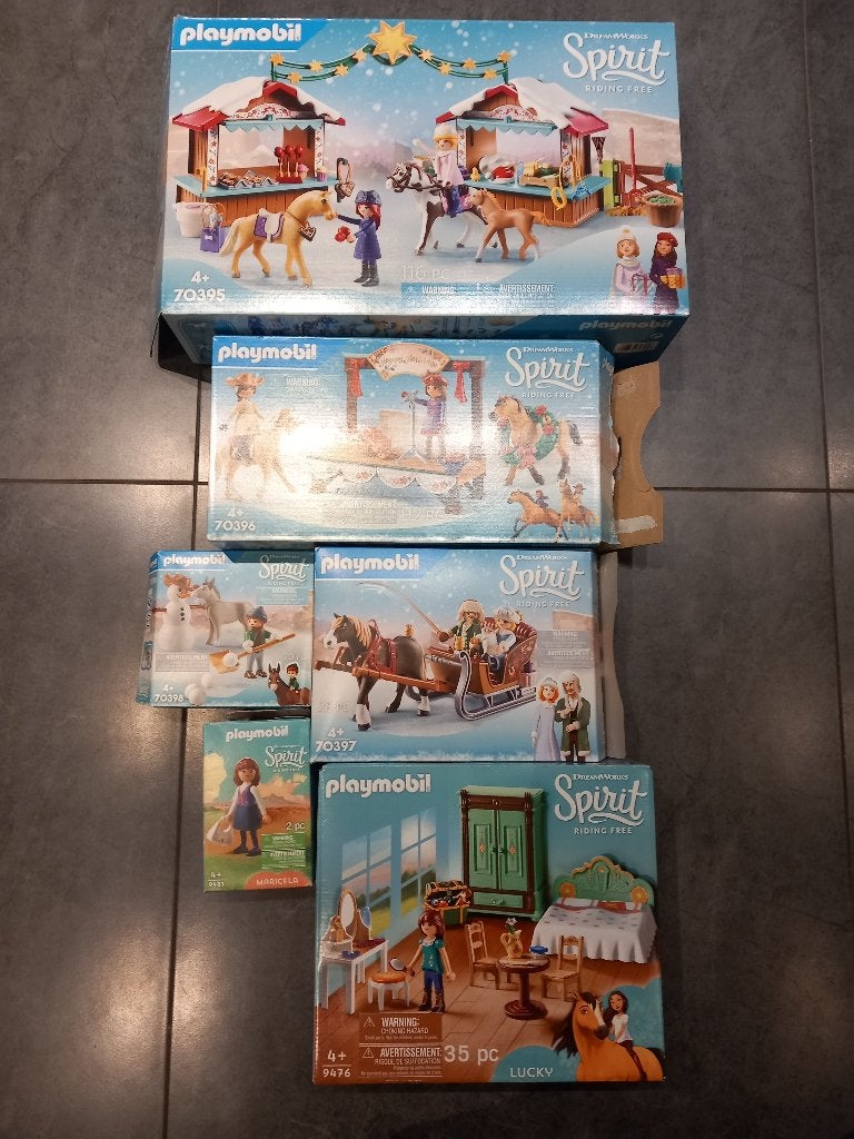 Playmobil 9476, 9481, 70395, 70396, 70397, 70398 Spirit, Gebruikt, Complete set, Overige typen, Ophalen of Verzenden
