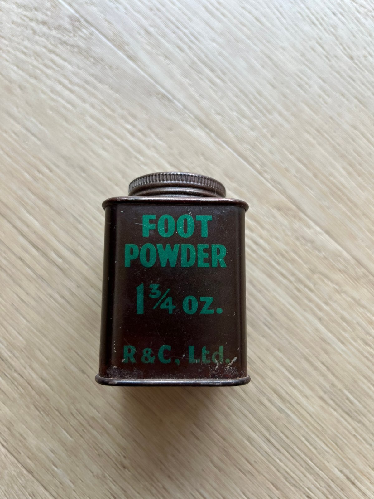 Foot powder klein model blikje vol, Ophalen of Verzenden, Landmacht, Engeland, Kleding of Schoenen