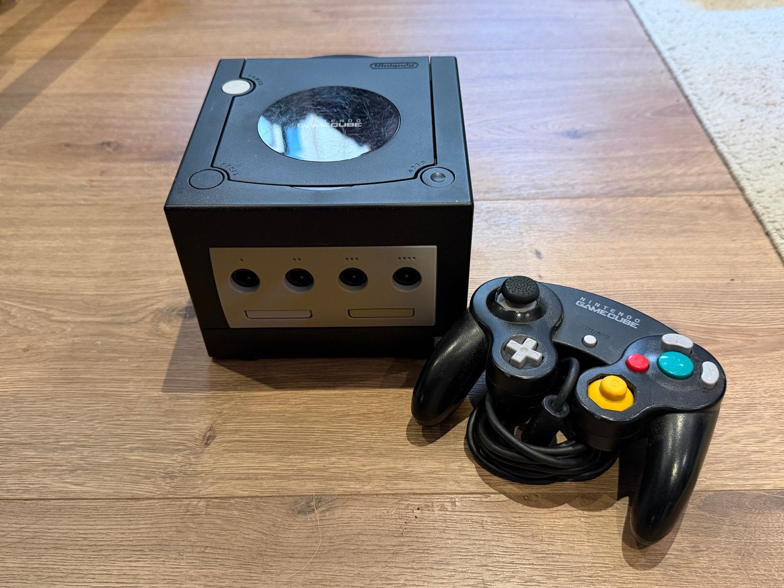 Nintendo GameCube Zwart met Controller, Spelcomputers en Games, Ophalen of Verzenden, Gebruikt, Zwart, Met 1 controller