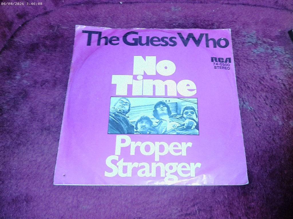 The Guess Who - No Time / proper  stranger, Gebruikt, Fotohoes, 7 inch, Ophalen of Verzenden
