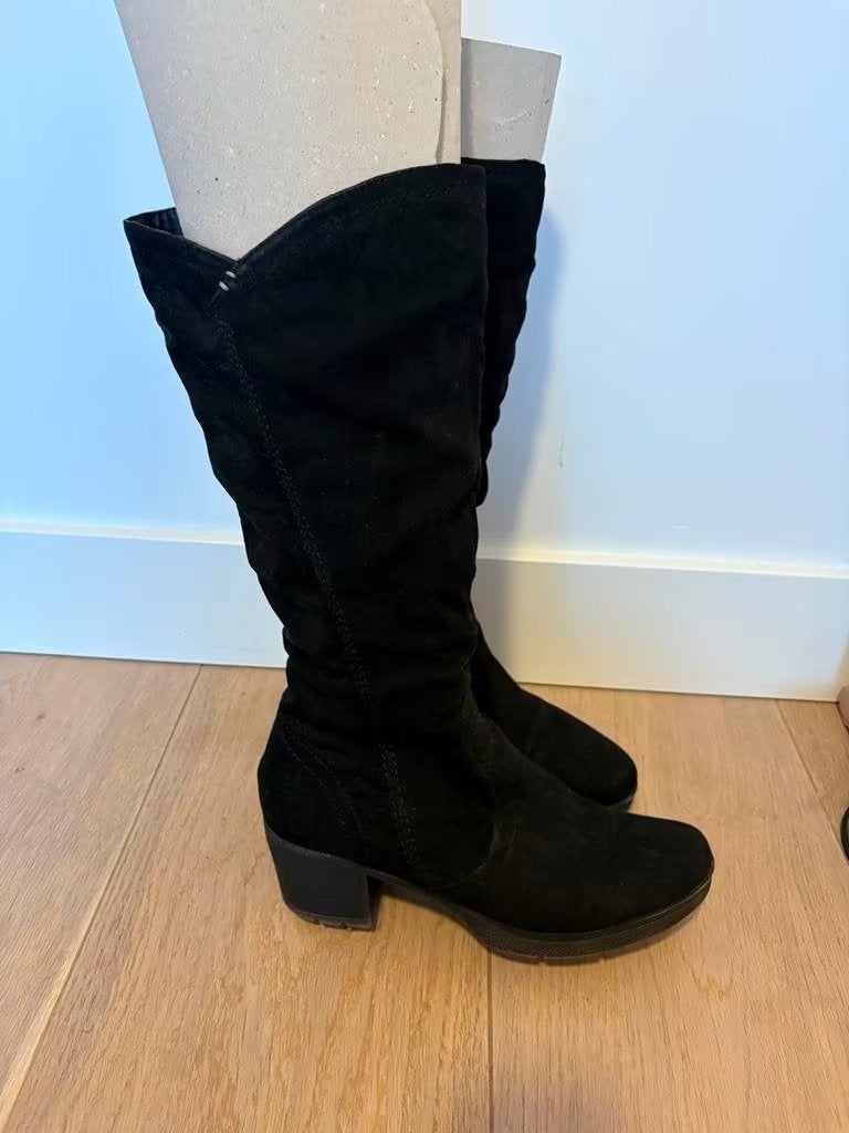 Jana Zwarte Laarzen Maat 40, Kleding | Dames, Hoge laarzen, Zwart, Ophalen of Verzenden, Gedragen