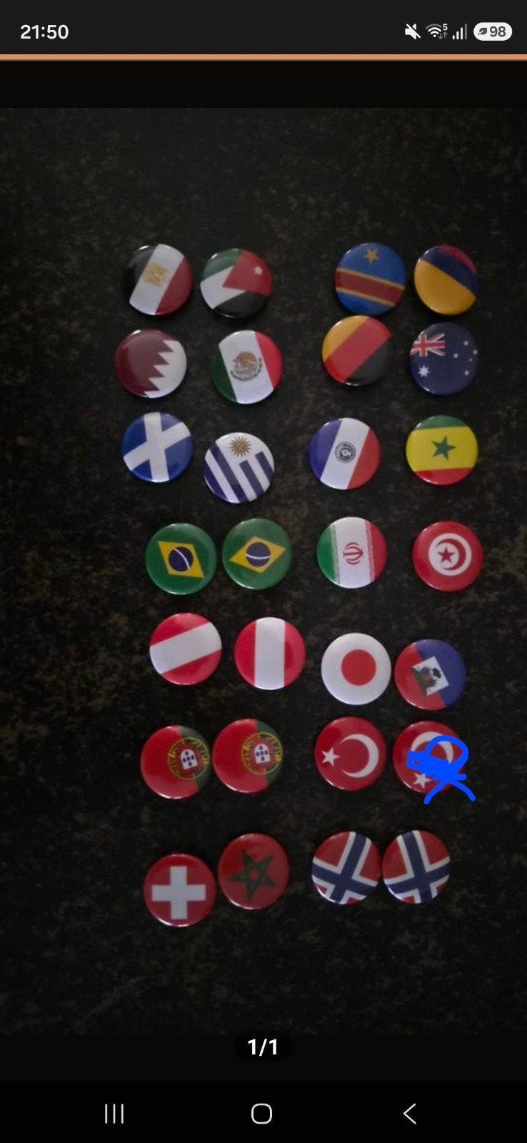 Dekamarkt wk voetbal buttons, Dekamarkt, Ophalen of Verzenden