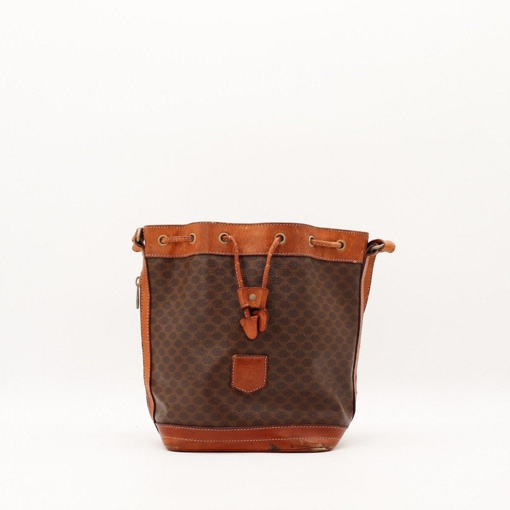 Céline Macadam 20x27,5x14 cm bucket tas, Verzenden, Gebruikt, Bruin, Overige typen