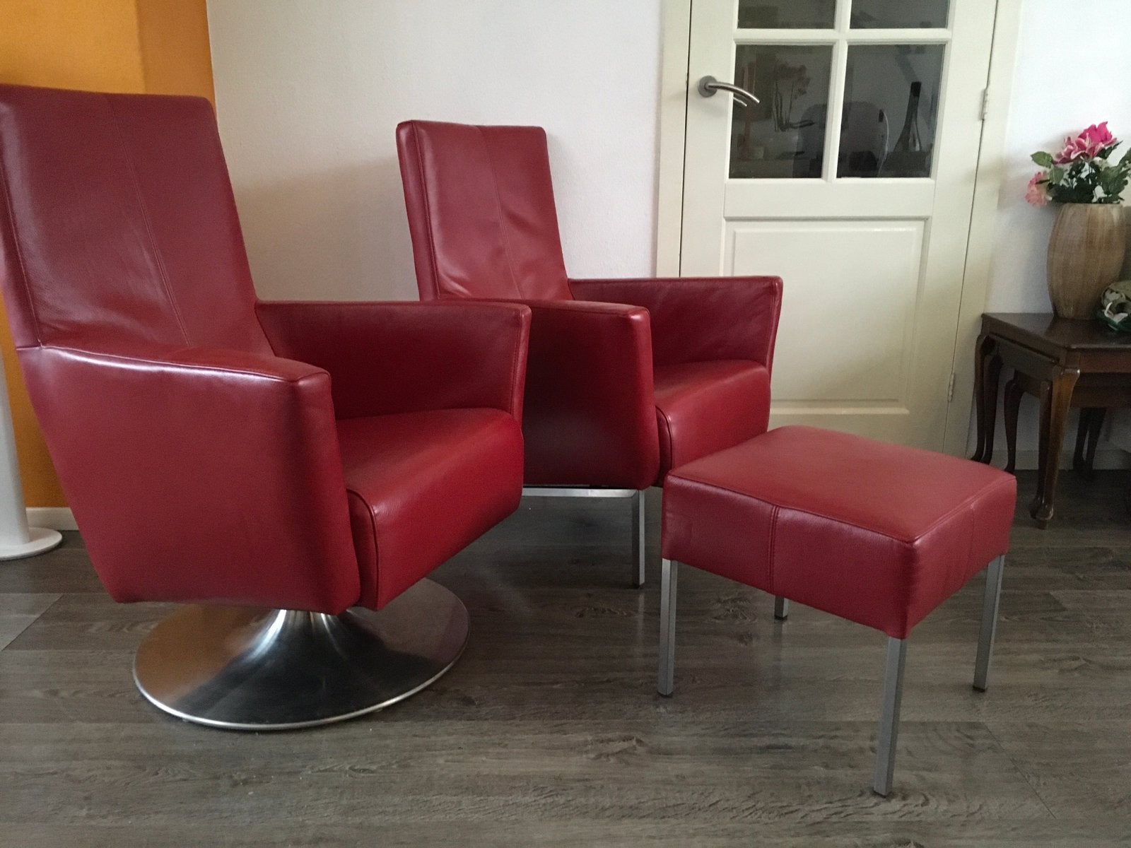 Fauteuils/stoelen/ moderne/design, Ophalen of Verzenden, Gebruikt, Leer, Fauteuil/stoelen