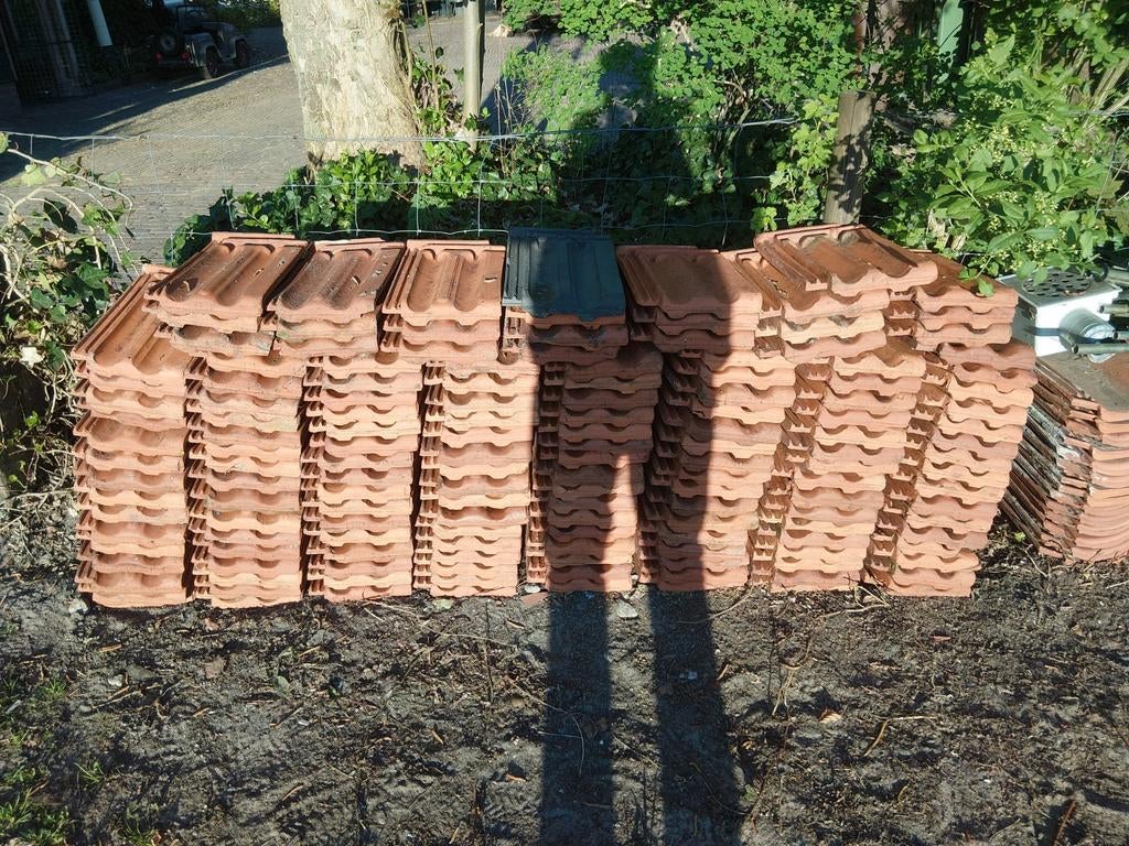 120 Nette, schoongemaakte mulde dakpannen, Doe-het-zelf en Verbouw, Dakpannen en Dakbedekking, Gebruikt, Dakpannen, Steen of Klei