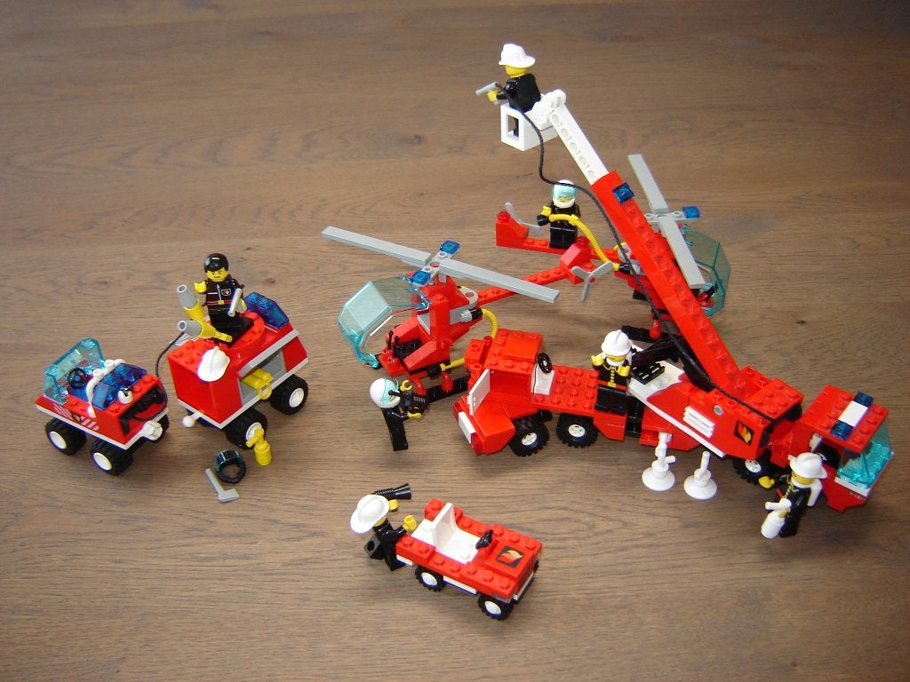 LEGO LEGOLAND FIRE TRUCKS EN HELICOPTERS 6358 E.A. !!!!!, Lego, Ophalen of Verzenden, Zo goed als nieuw, LEGOLAND