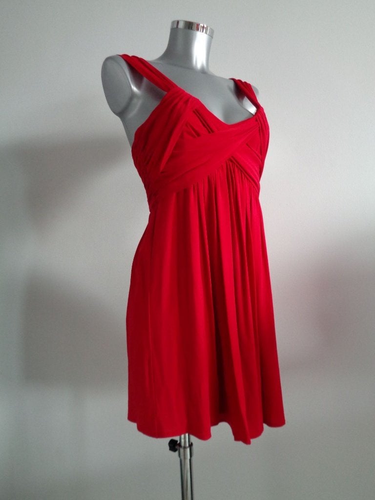 BCBG Maxazria designer jurk, US8-petite, rood, origineel, Maat 38/40 (M), BCBG, Ophalen of Verzenden, Zo goed als nieuw