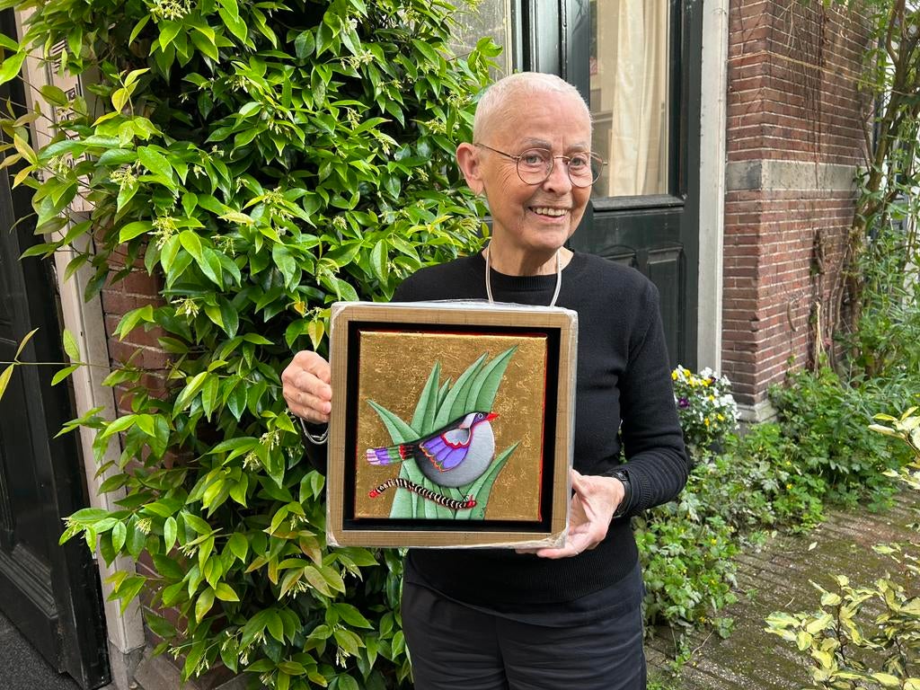 Ada Breedveld birdy schilderij, Antiek en Kunst, Kunst | Schilderijen | Modern, Ophalen of Verzenden