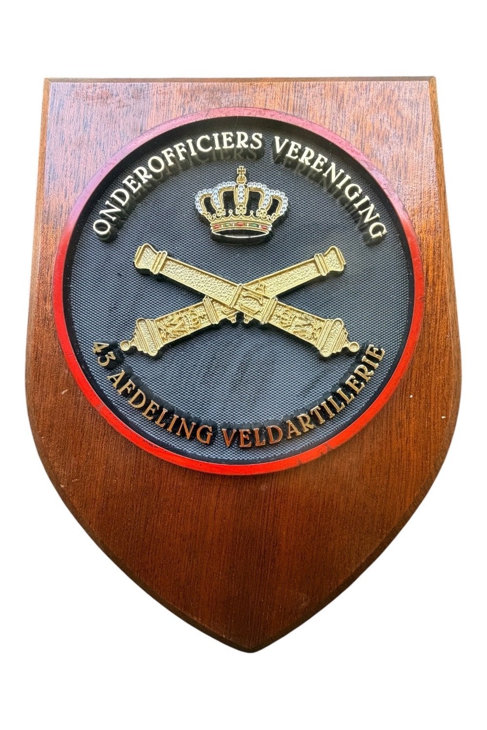 Schildje Onderofficiers Vereniging 43 Afd Veldartillerie, Ophalen of Verzenden, Landmacht, Nederland, Overige typen
