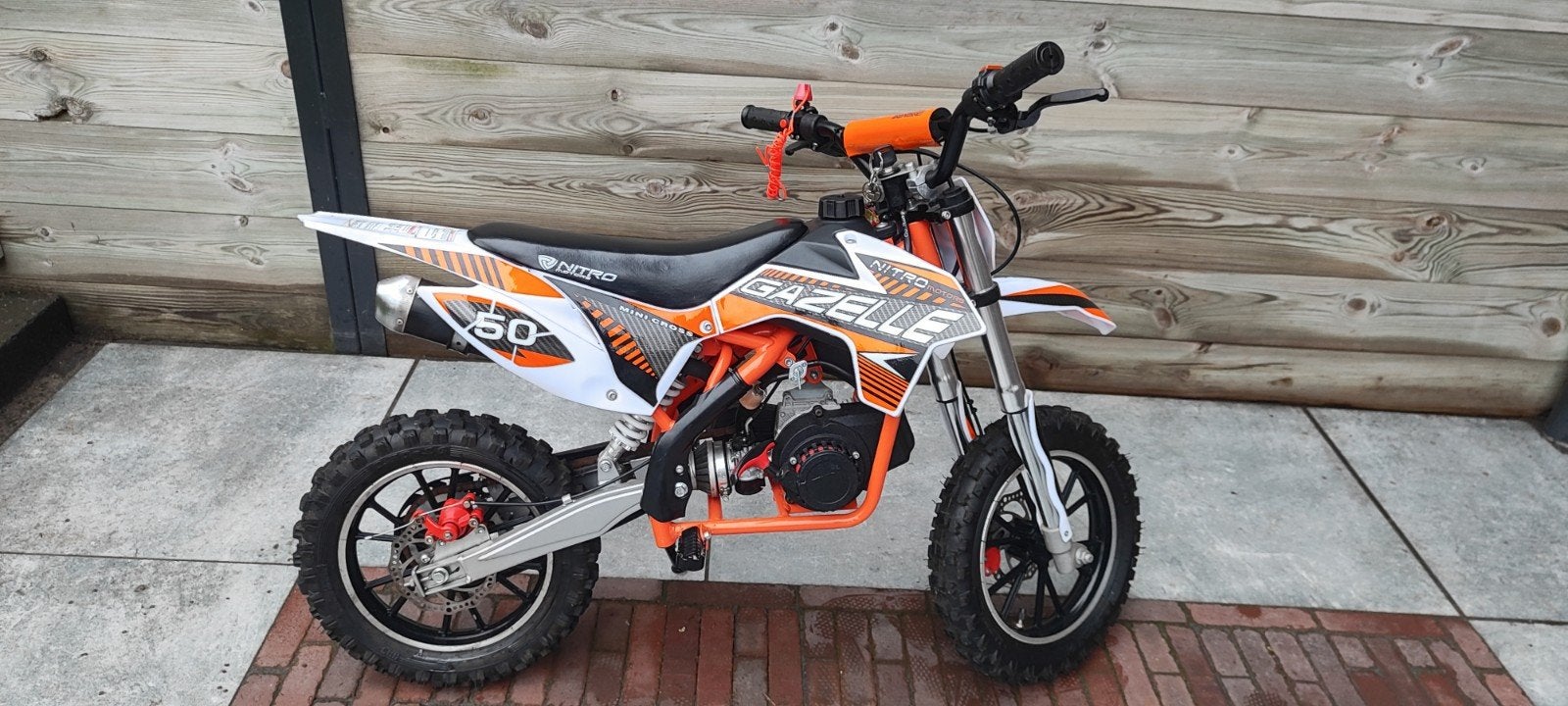 Nitro Gazelle 50cc Dirtbike - Zo goed als nieuw, Ophalen, Zo goed als nieuw, Nitro Gazelle, Schijfrem