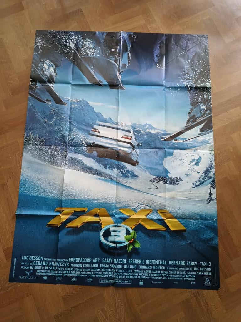 Film poster 'Taxi 3', Rechthoekig Staand, Ophalen of Verzenden, Zo goed als nieuw, A1 t/m A3