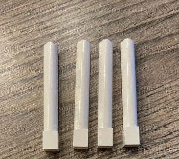 lego ronde pilaren 1x1x6 wit (12), Ophalen of Verzenden, Nieuw, MOC (eigen creatie), Lego