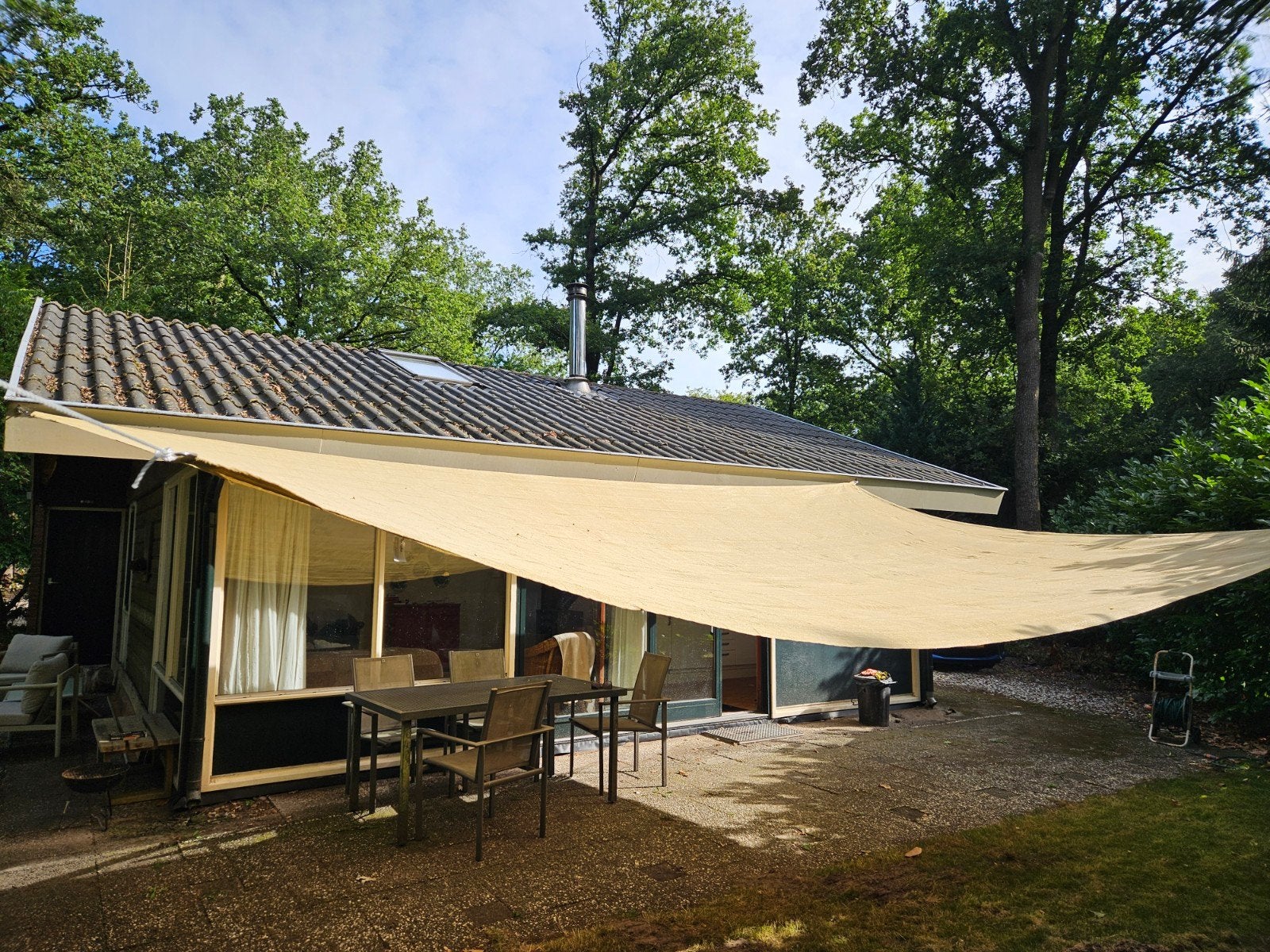 schaduwdoek, tarp, taupe 6x4 meter, Verzenden, Nieuw