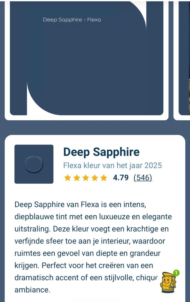 Flexa Creations Krijtverf deep sapphire 2,325L, Blauw, Nieuw, Ophalen of Verzenden, Verf