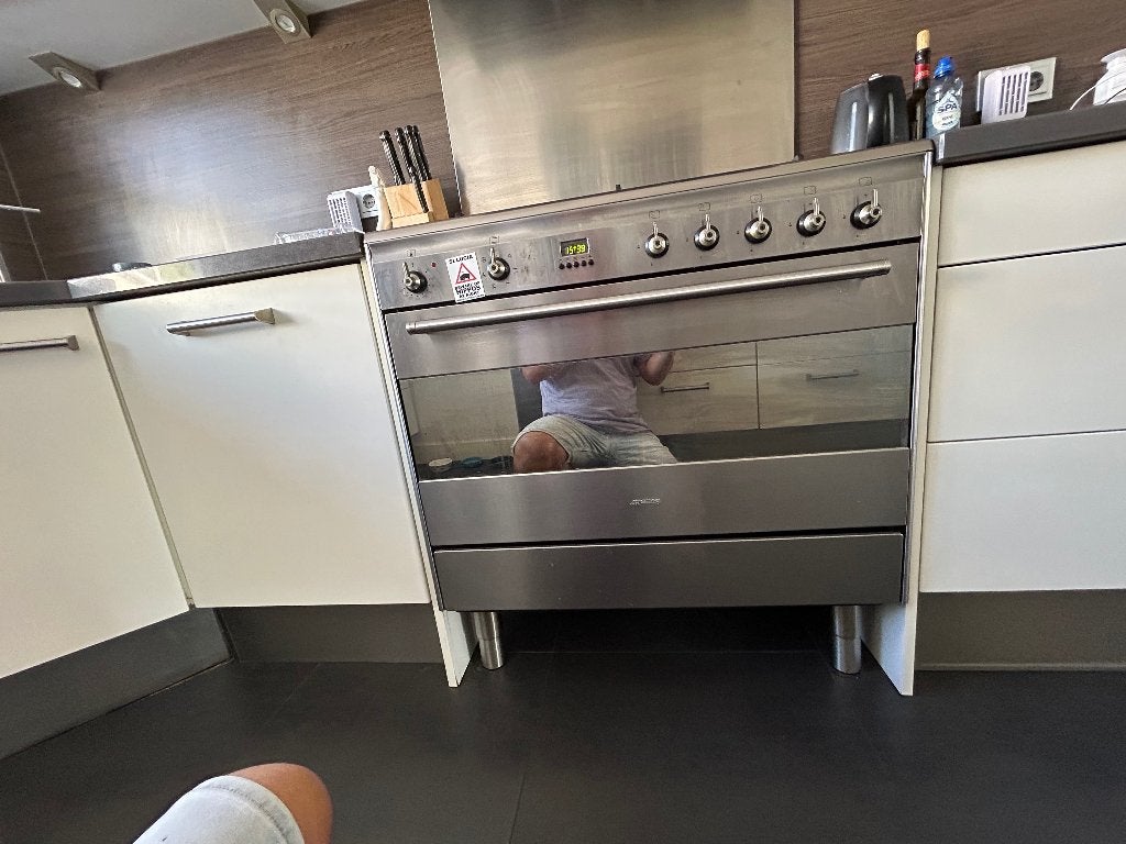 Smeg gasfornuis met oven 90 cm breed, Witgoed en Apparatuur, Ovens, Ophalen, Gebruikt, Smeg, Oven