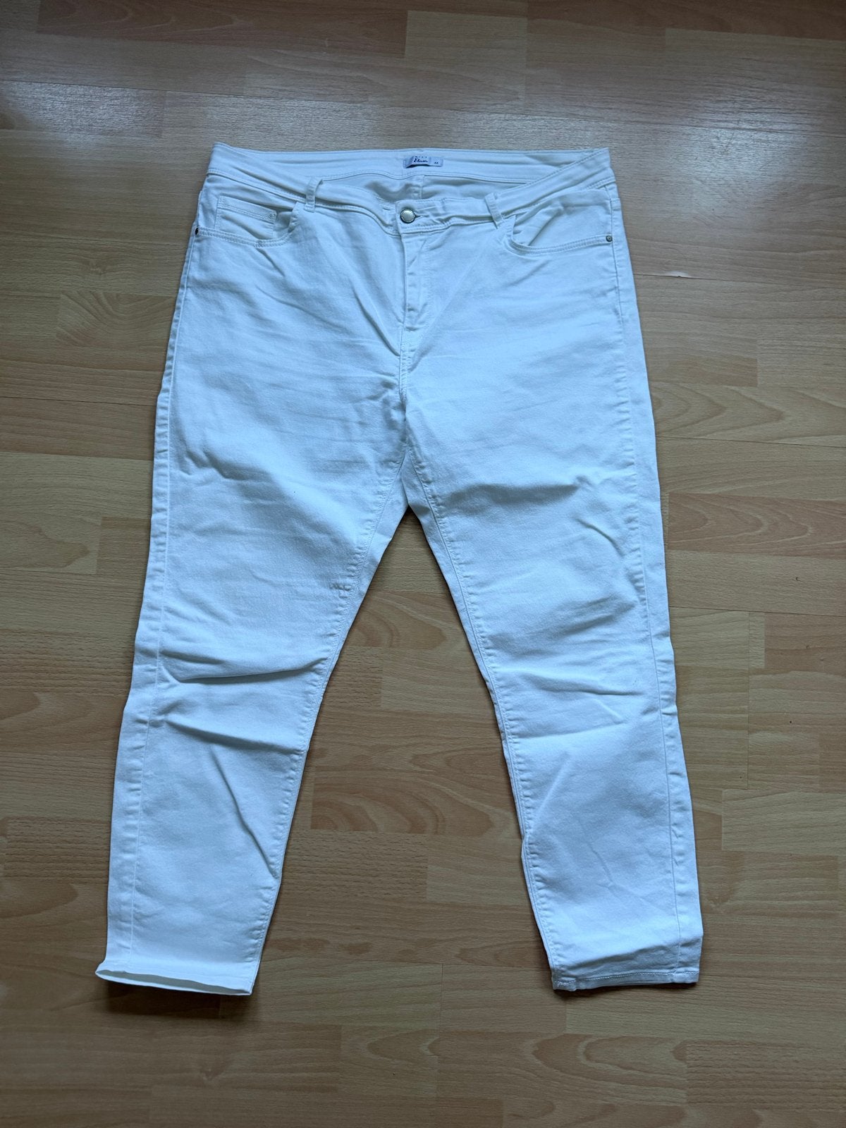 Witte skinny jeans Miss Etam maat 44, katoen, Wit, Maat 42/44 (L), Ophalen of Verzenden, Zo goed als nieuw