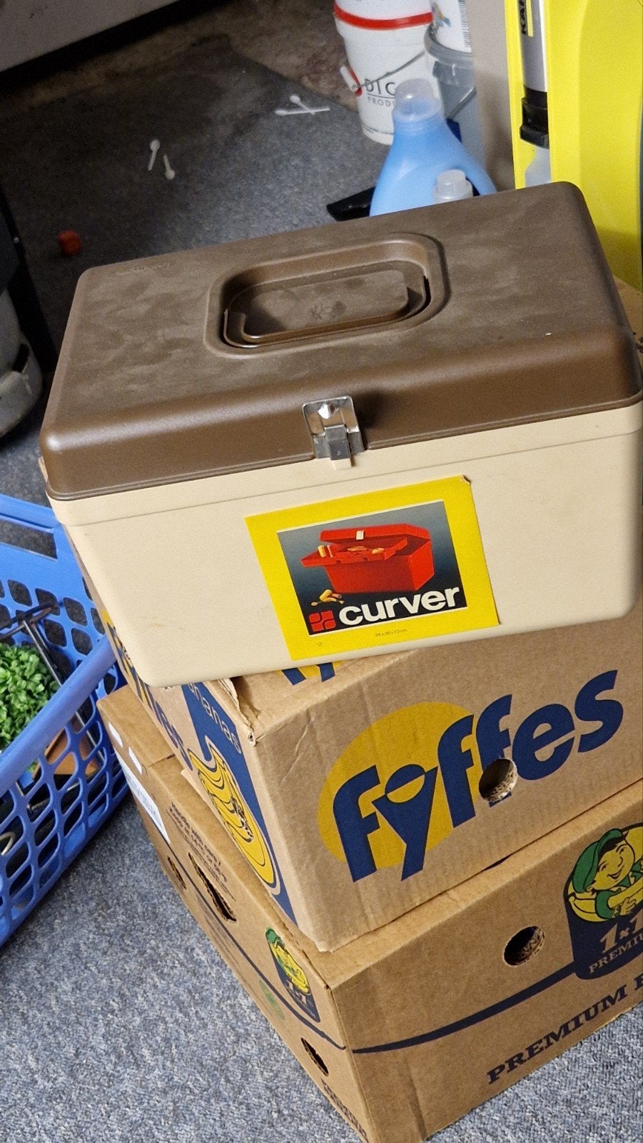 Vintage Curver gereedschapskist/opbergdoos, Ophalen of Verzenden, Gebruikt