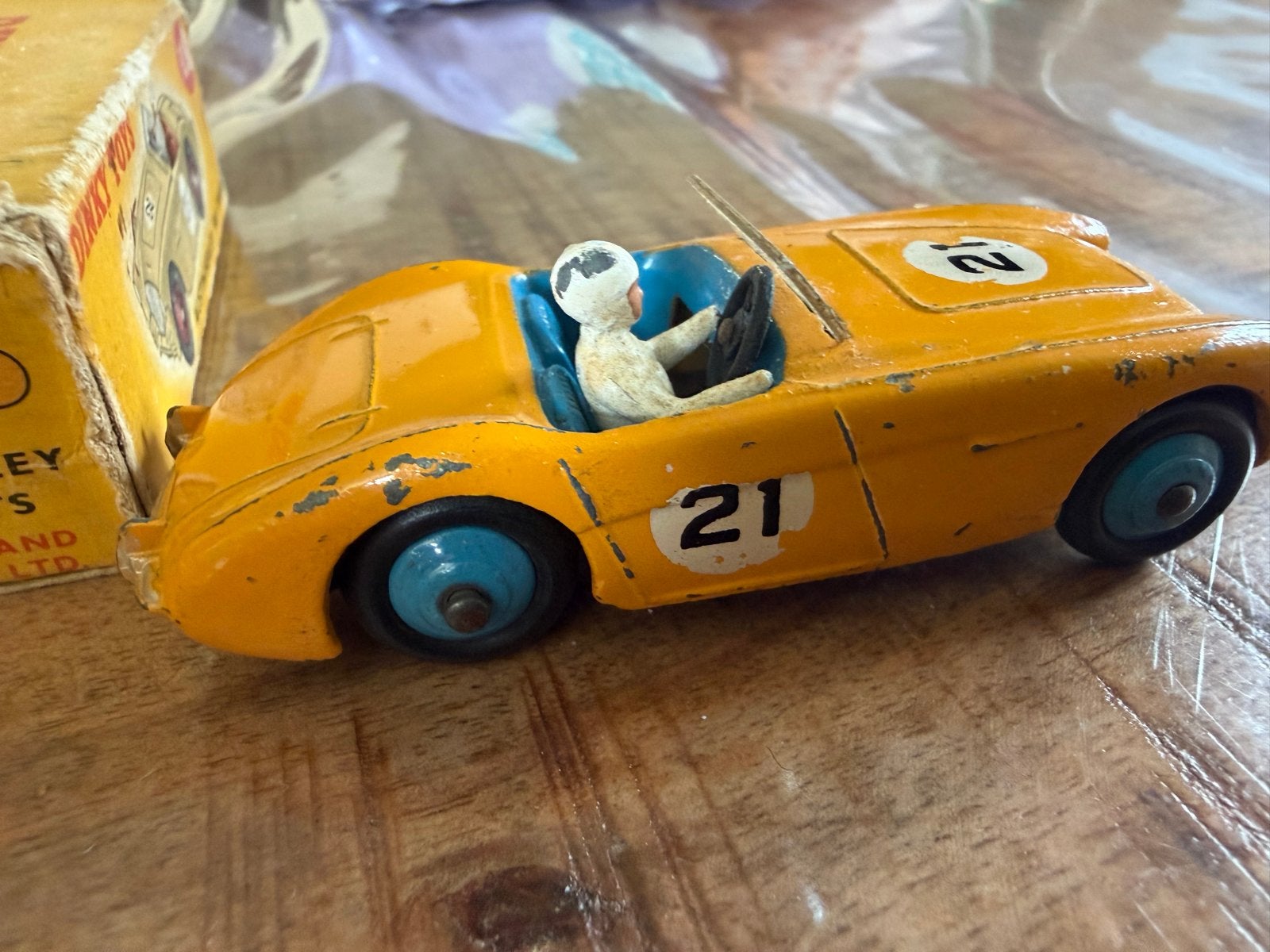 Dinky Toys Austin Healey 109 Sports met originele doos, D, Gebruikt, Auto, Dinky Toys