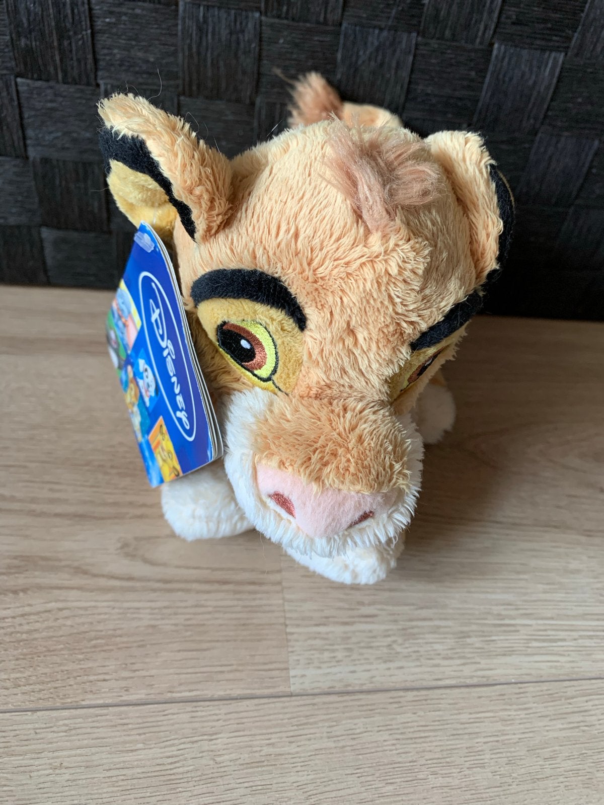 Disney Lion King Simba knuffel met kaartje, Disney, Ophalen of Verzenden, Middelgroot (20 tot 80 cm), Leeuw