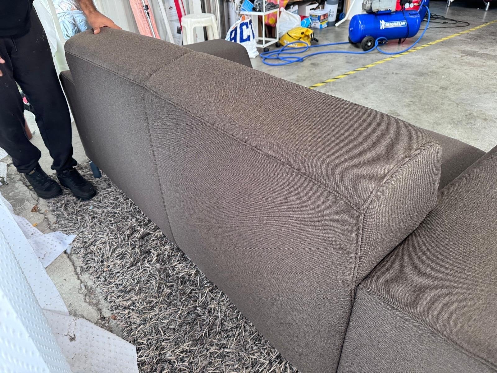 2-zits Montel Bank Bruine, Gebruikt, 150 tot 200 cm, Tweepersoons, 75 tot 100 cm