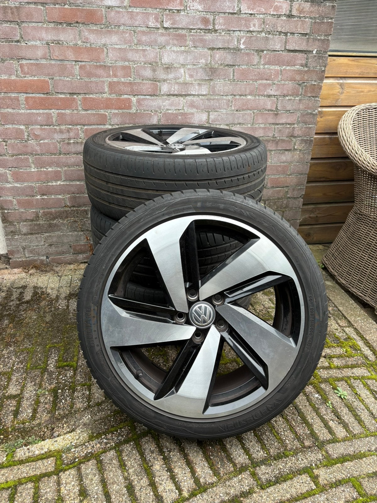 18” Originele VW Golf 7 Milton Keynes set GOLF 6/7/8 5x112, Auto-onderdelen, Banden en Velgen, Ophalen, 18 inch, Gebruikt, Banden en Velgen