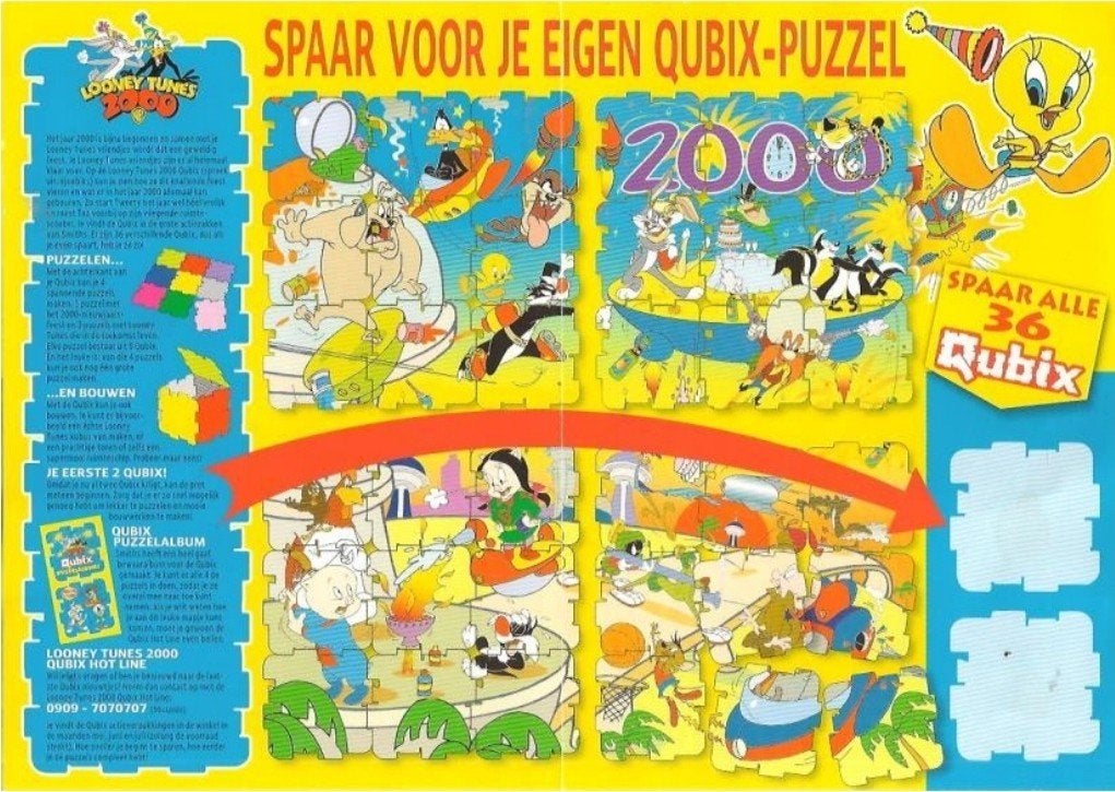 Gezocht! Smiths Looney Tunes Qubix Promo Flyer, Ophalen of Verzenden