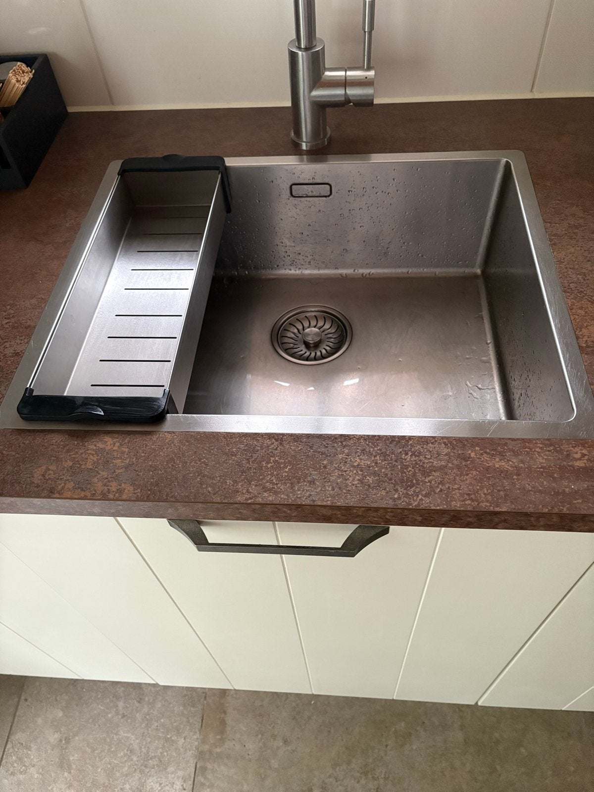 RVS Afdruiprek voor wasbak 40cm, Ophalen, Overige typen, Metaal, Nieuw