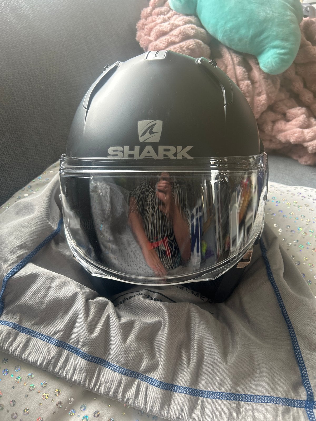 Shark motorhelm - mat zwart, Ophalen, Nieuw zonder kaartje, Dames, Overige typen