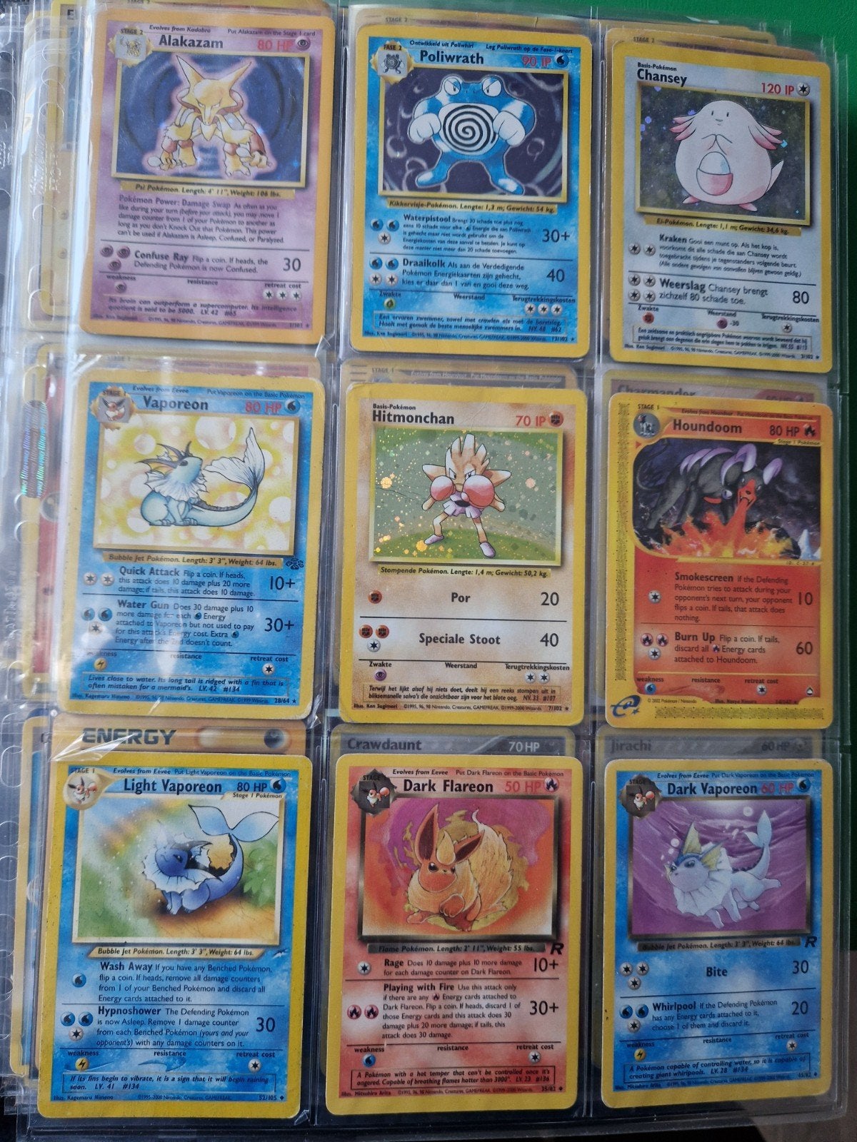 pokemon kaarten base jungle aquapolis dark light, Ophalen of Verzenden