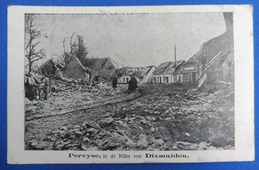 Duitse Feldpostkaart WO1 - 4. Ersatz-Division Pervijze (G), Verzamelen, Verzenden, Landmacht, Duitsland, Overige typen