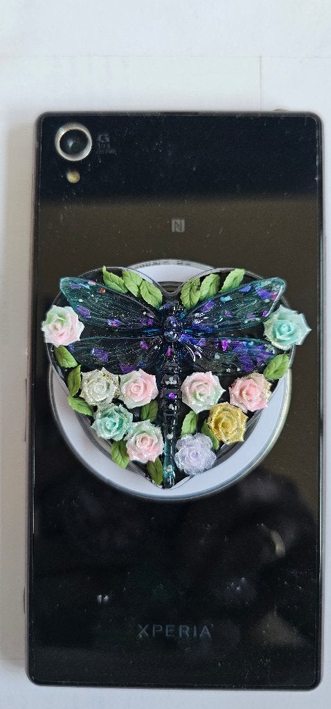 Glow in the Dark Libelle Magnetische Popsocket, Ophalen of Verzenden, Nieuw, Telefoonhanger of Accessoire, Universeel