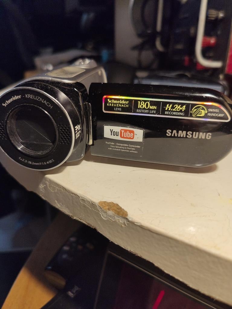 Samsung Camcorder met Schneider-Kreuznach lens, Audio, Tv en Foto, Ophalen of Verzenden, Geheugenkaart, Samsung, 20x of meer