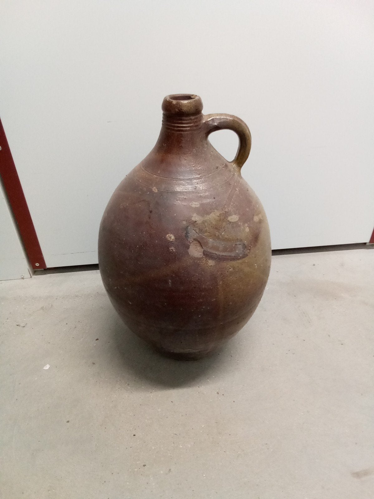 Oude aardewerk fles met gebruikerssporen - Ophalen in Delft, Antiek en Kunst, Ophalen