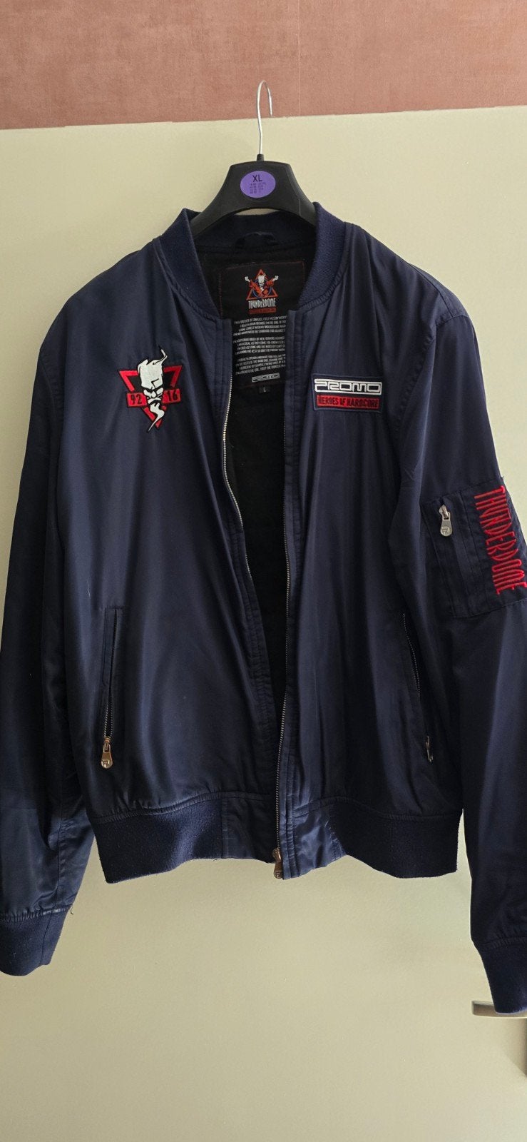 Thunderdome Bomberjack - Zo goed als nieuw, Maat 52/54 (L), Blauw, Thunderdome, Ophalen of Verzenden