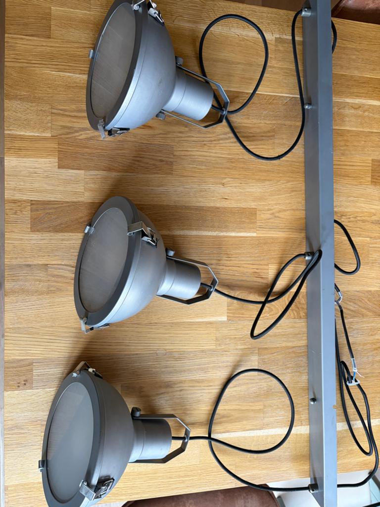 Industriële hanglamp voor eettafel of kookeiland, Ophalen, Gebruikt, Metaal, Minder dan 50 cm