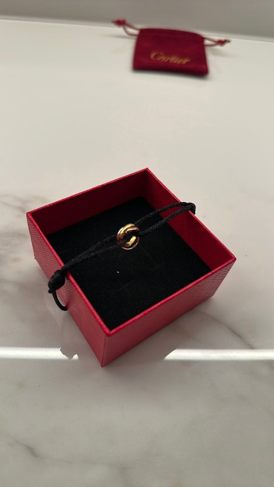 Cartier  Armband Zwart Koord, Ophalen of Verzenden, Zo goed als nieuw, Zwart, Goud