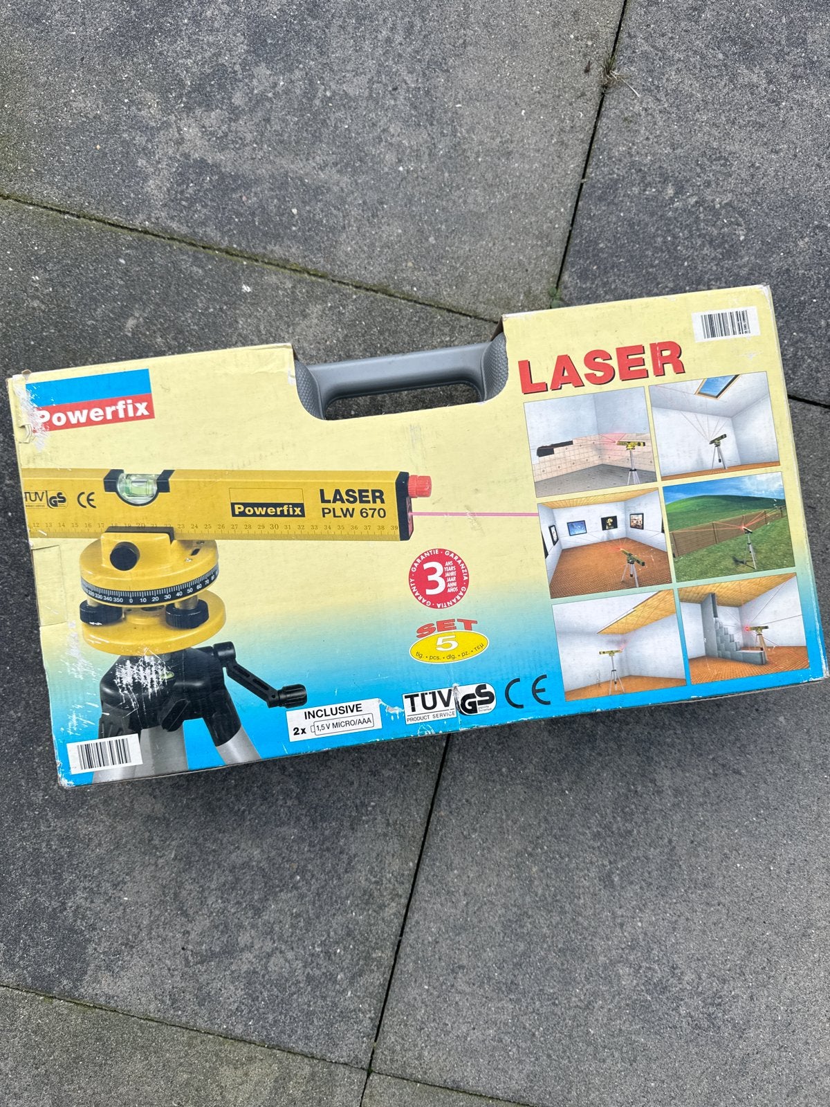 Powerfix Laser waterpas met statief - Gloednieuw in doos, Ophalen, Nieuw, Licht