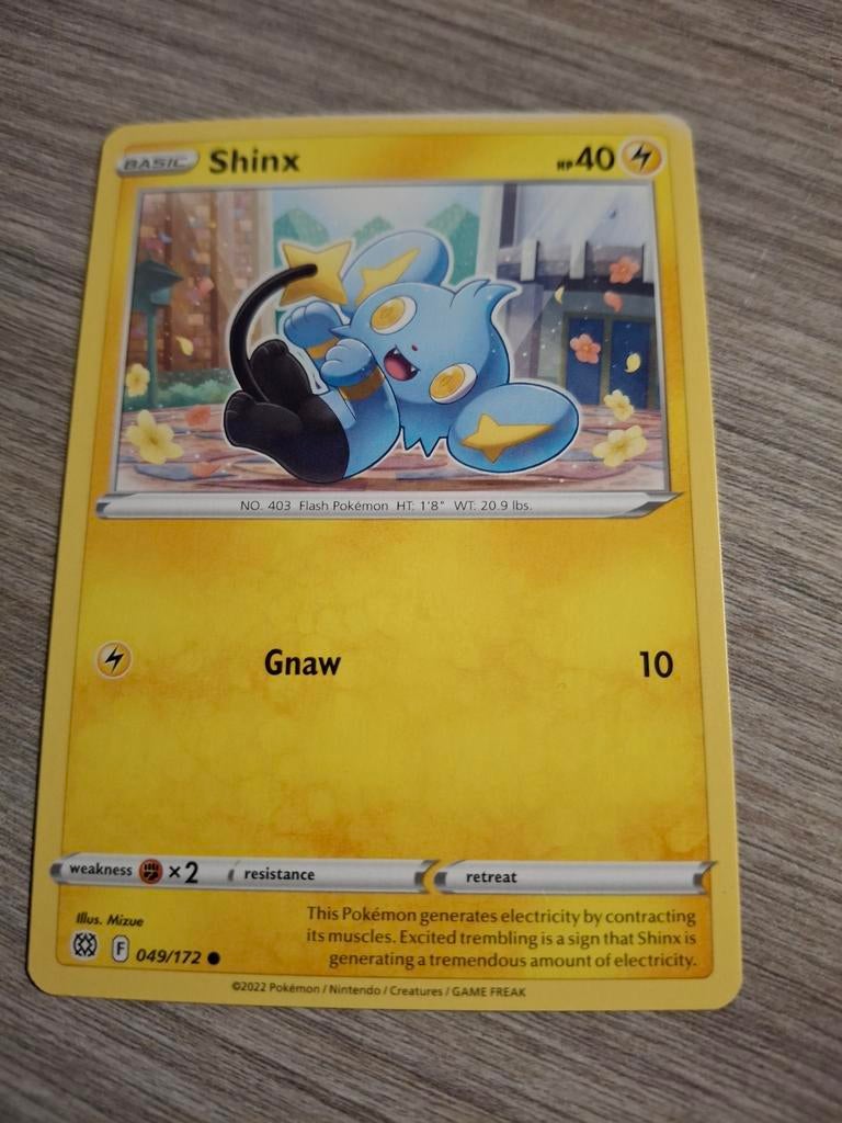 Pokémon Kaart Shinx 049/172 (Brilliant Stars), Ophalen of Verzenden, Zo goed als nieuw, Losse kaart