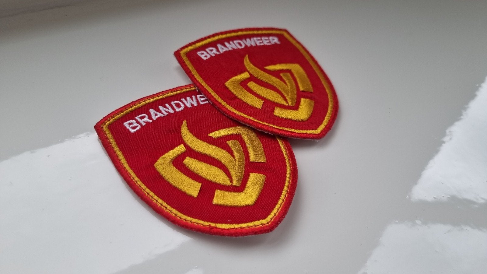 Brandweer emblemen - Set van 2, Ophalen of Verzenden, Nieuw, Overige applicaties