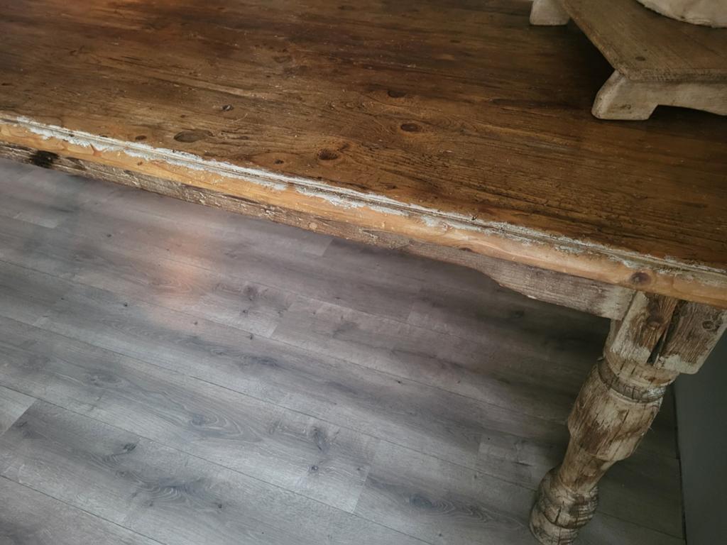 Oude grenen eettafel, Huis en Inrichting, Tafels | Eettafels, Ophalen, Gebruikt, 200 cm of meer, 50 tot 100 cm