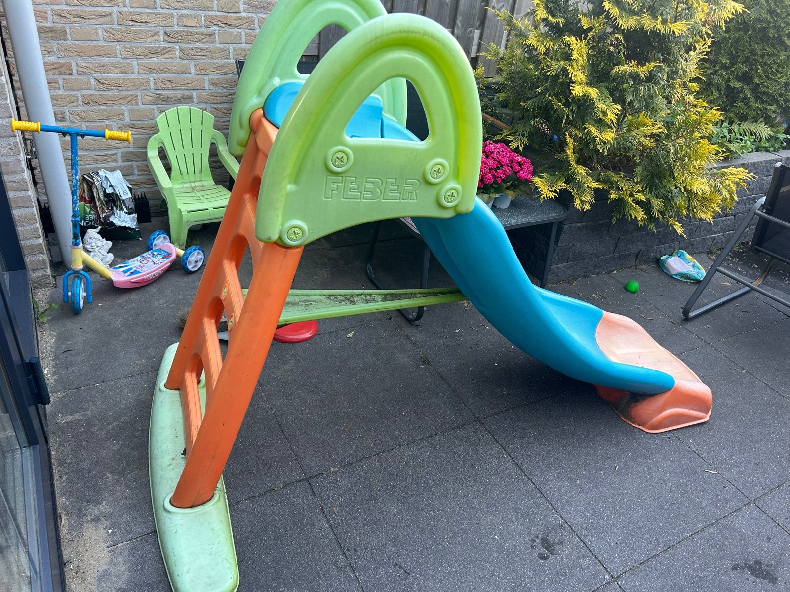 Feber Glijbaan met wateraansluiting, Ophalen, Gebruikt, Glijbaan