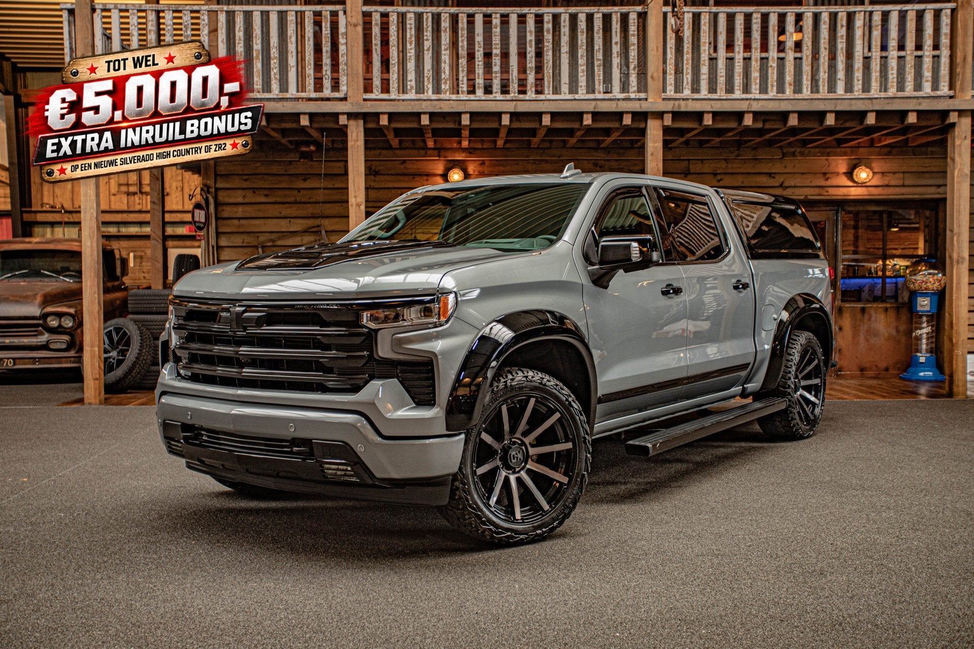 Chevrolet Silverado 6.2 V8 High country BPM VRIJ! | Widebody, Automaat, Zwart, Nieuw, 420 pk