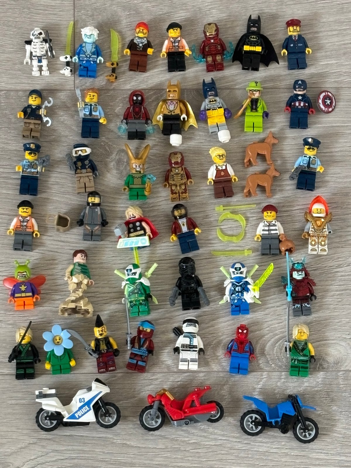 Grote collectie LEGO minifiguren en motoren, Verzenden, Gebruikt