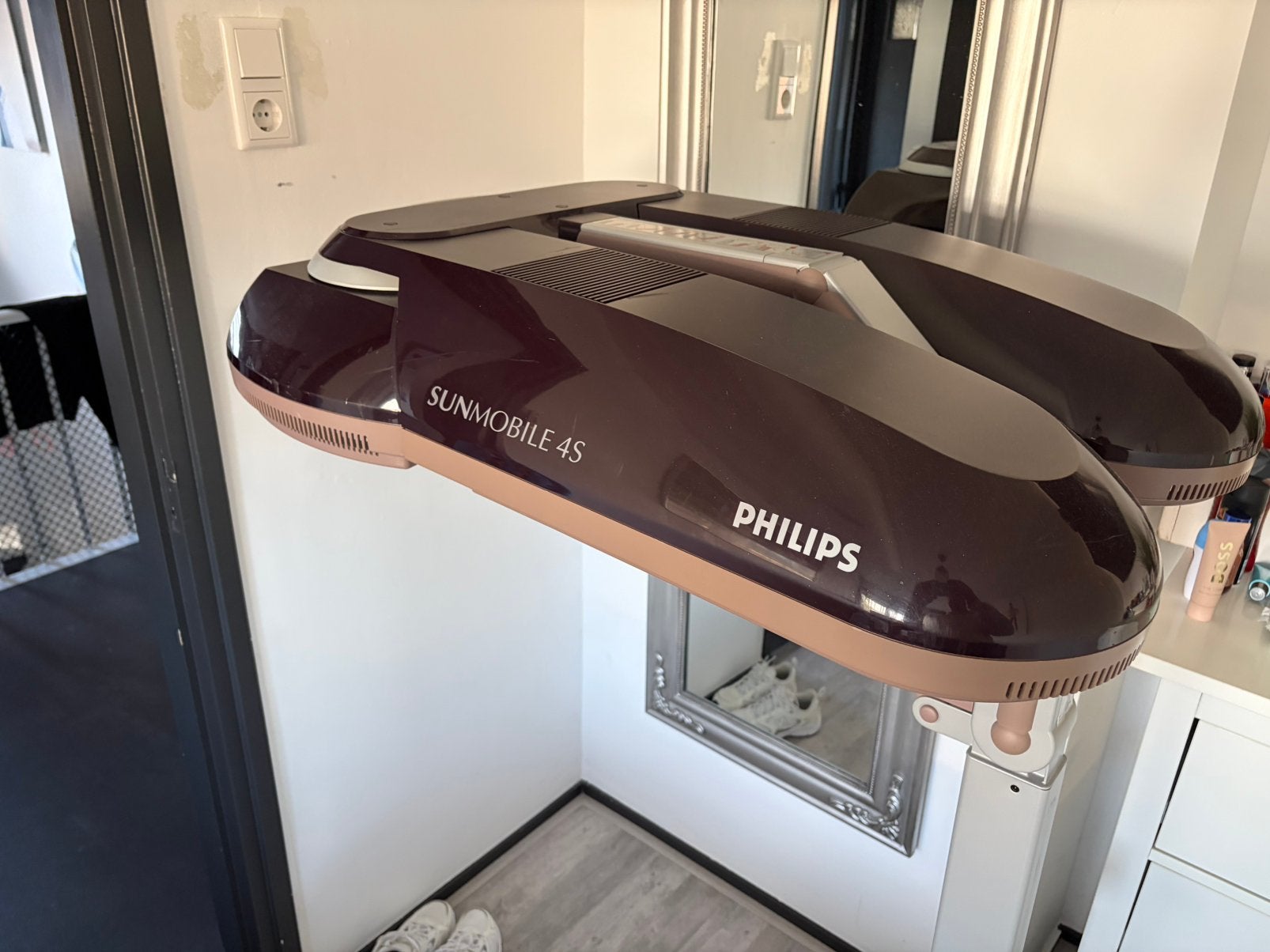 Philips Sunmobile 4S Inklapbare Zonnehemel met Facialplus, Ophalen, Zo goed als nieuw, Zonnebank enkelzijdig, Minder dan 10 lampen
