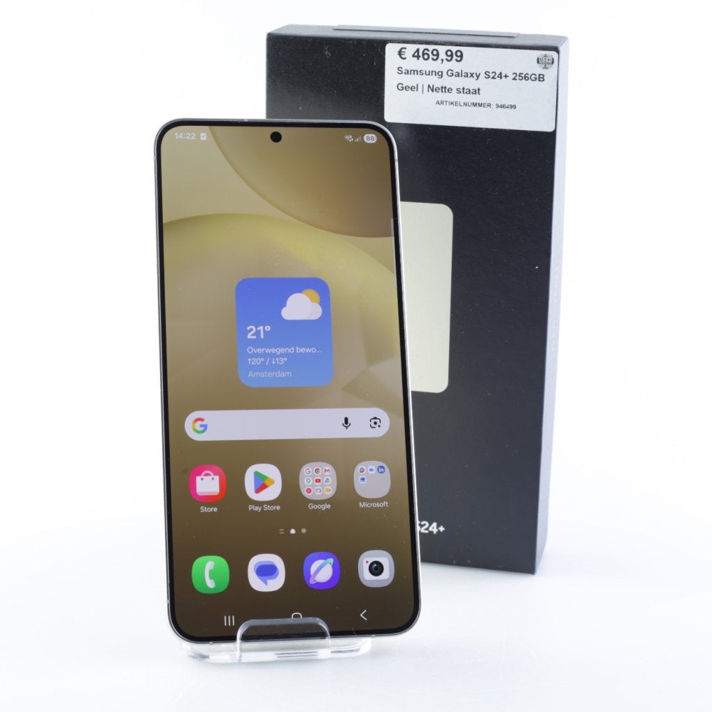Samsung Galaxy S24+ 256GB Geel | Nette staat, Samsung, Zo goed als nieuw, Support@Samsung.com, 129, Samsung-ro, Yeongtong-gu
Suwon-si, Gyeonggi-do 16677
South Korea