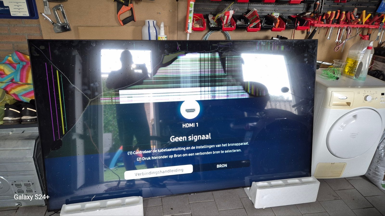 86 inch Samsung QLED Smart TV 4K UHD (UE86TU9000SXXN) (defec, Ophalen, Niet werkend