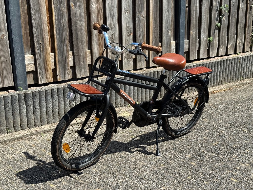 Supersuper Cooper Bamboo - Kinderfiets - 18 inch - Mat Zwart, Ophalen, Gebruikt, 16 tot 20 inch