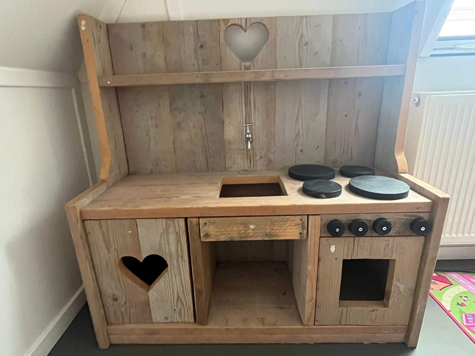 Steigerhouten speelkeuken, Ophalen, Gebruikt