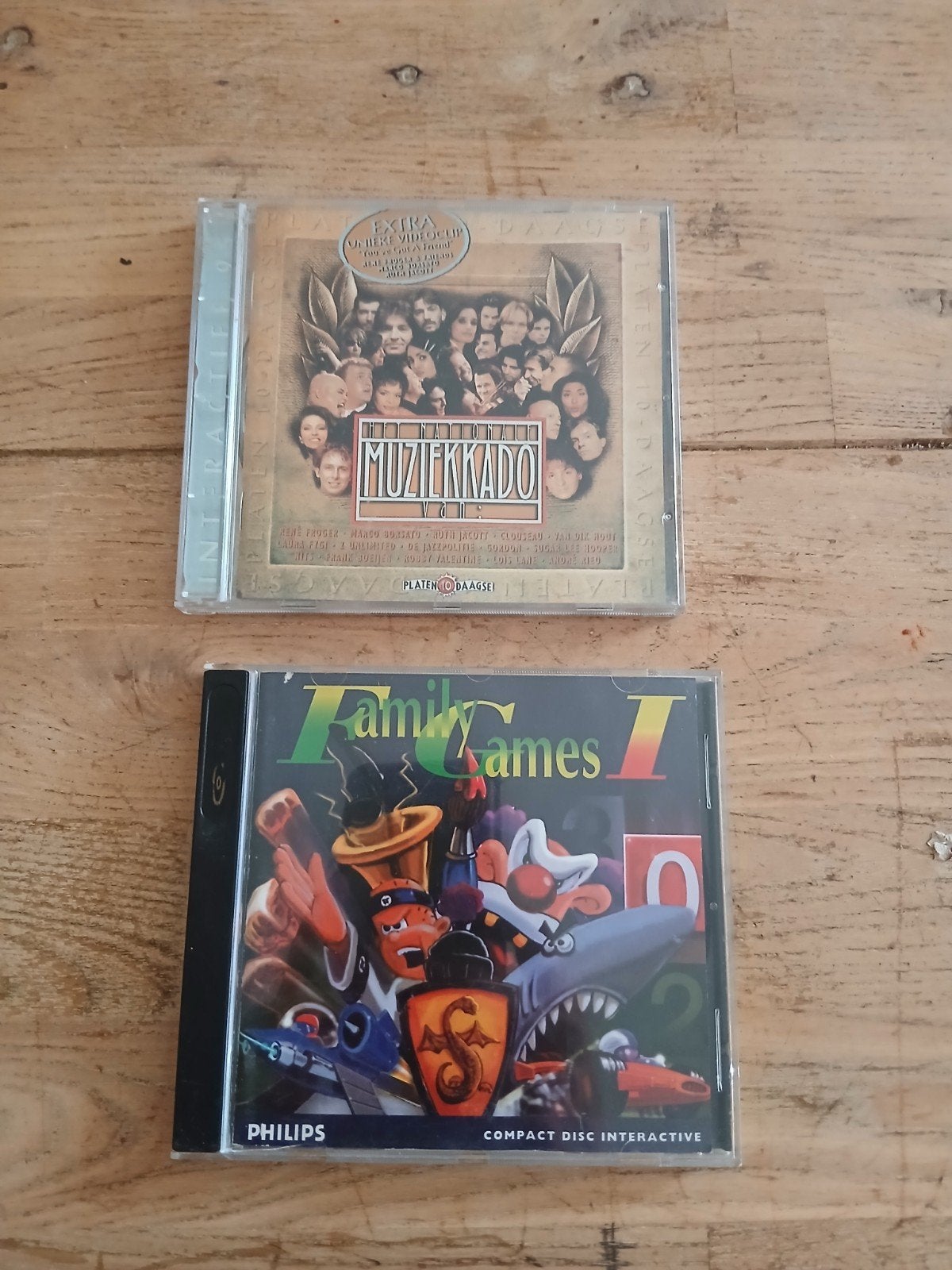 Philips CDI Spellen - Family Games I & Het Muziekkado V2.0, Puzzel en Educatief, Gebruikt, 1 speler, Ophalen of Verzenden