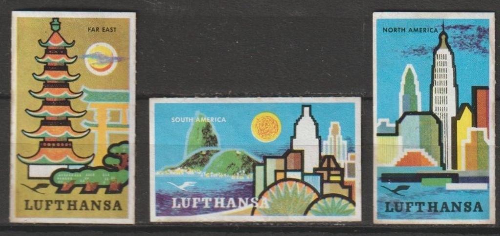 Duitsland cinderella zegels reclame Lufthansa, Postzegels en Munten, Ophalen of Verzenden, BRD, Postfris